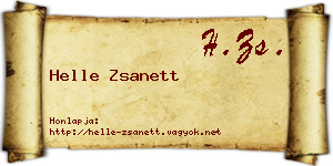 Helle Zsanett névjegykártya