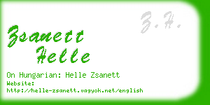 zsanett helle business card